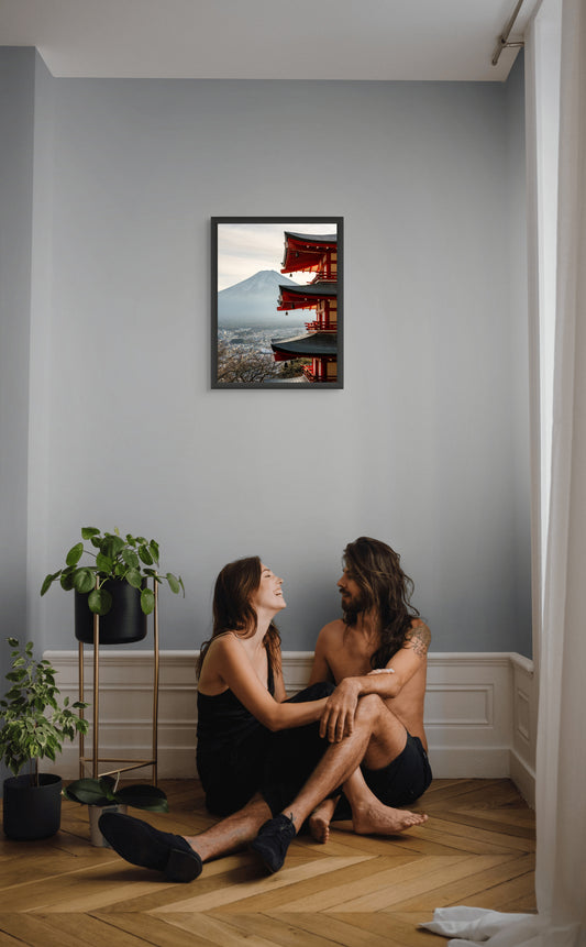 Fuji framed in tradition