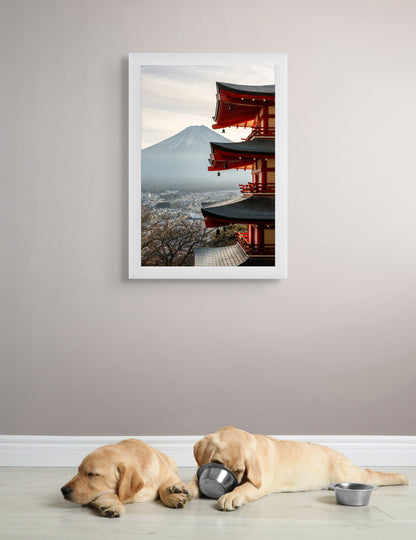 Fuji framed in tradition